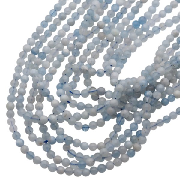 Akwamaryn kulka 4,5 mm (sznur)