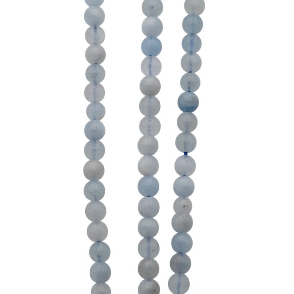 Akwamaryn kulka 4,5 mm (sznur)