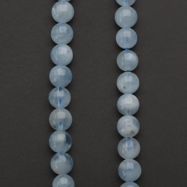 Akwamaryn kulki 6 mm – sznur ok. 38 cm