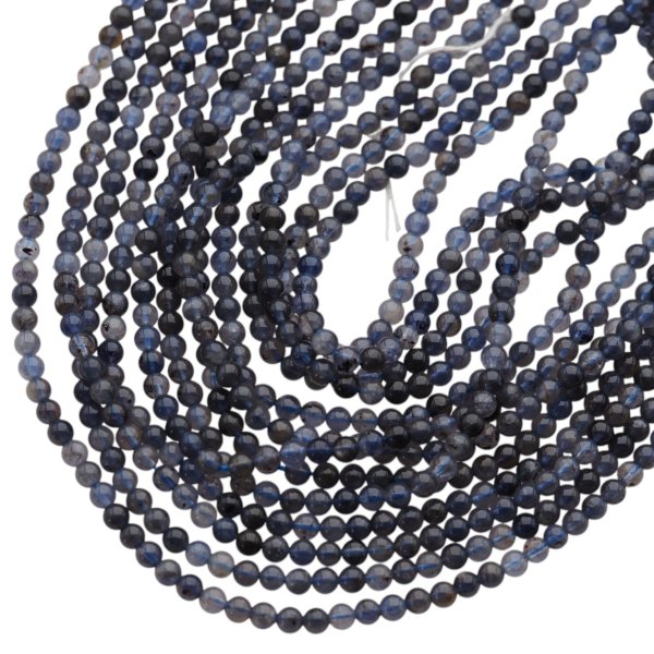 Iolit - polerowane kulki 4,5mm (sznur)