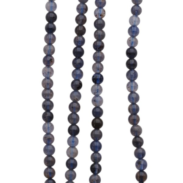 Iolit - polerowane kulki 4,5mm (sznur)