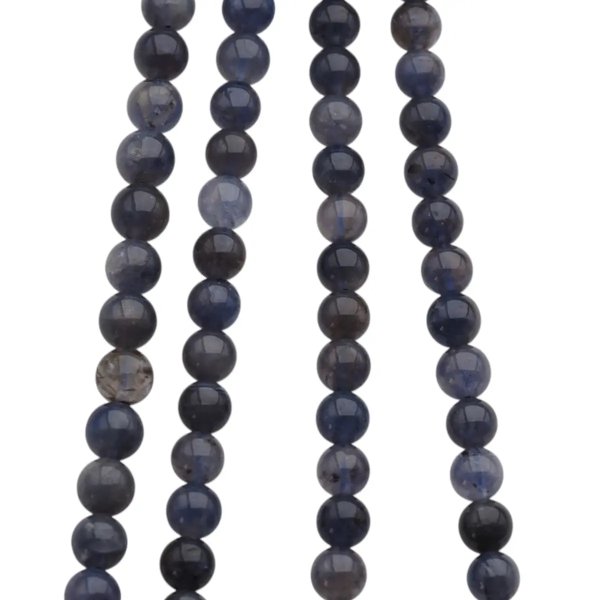 Iolit polerowane kulki 6,7–7 mm (sznur)