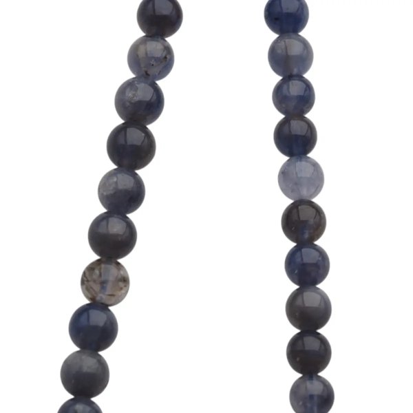 Iolit polerowane kulki 6,7–7 mm (sznur)