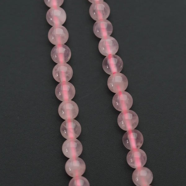 Kwarc Różowy - polerowane kulki 5,3 mm (sznur)