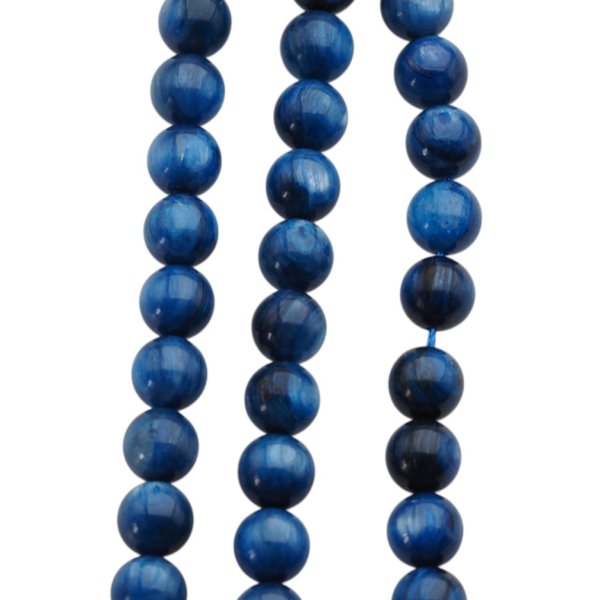 Kyanit kulka polerowana 7,8 mm (sznur) wysoka jakość