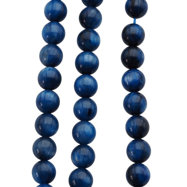 Kyanit kulka polerowana 7,8 mm (sznur) wysoka jakość