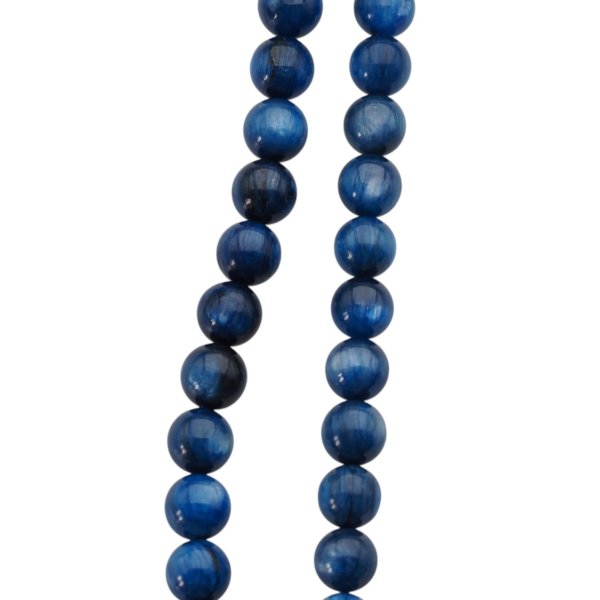 Kyanit kulka polerowana 8,2 mm (sznur) wysoka jakość