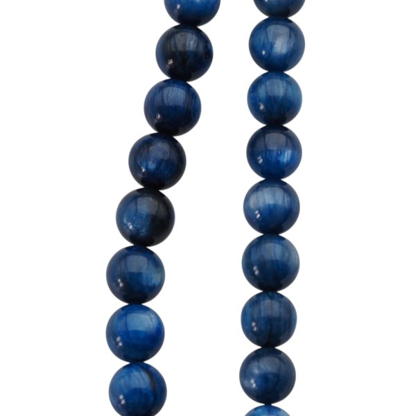 Kyanit kulka polerowana 8,2 mm (sznur) wysoka jakość