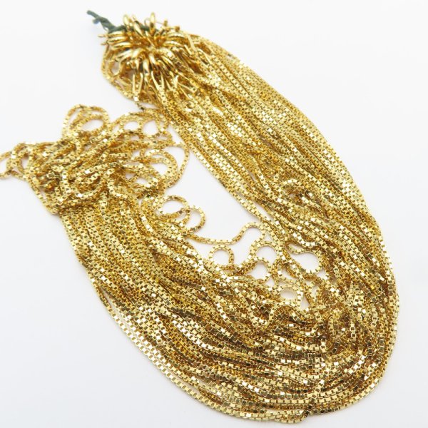 Łańcuszek wenecjana 50cm - srebro złocone