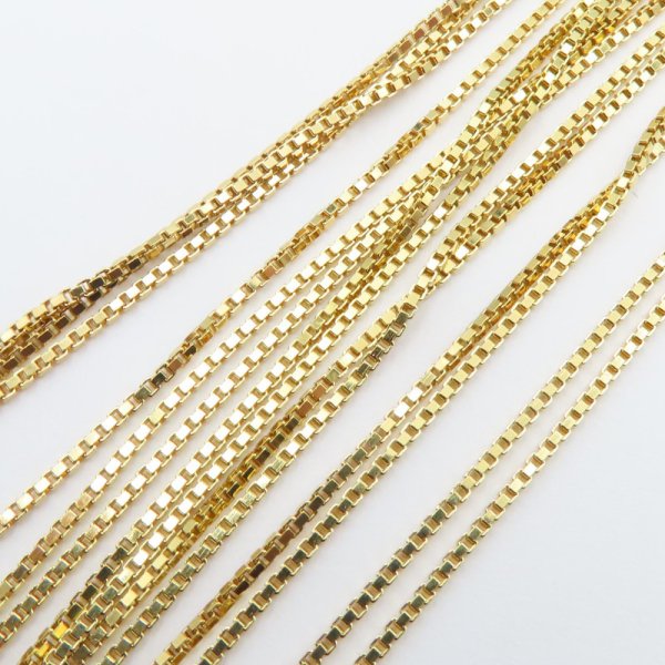 Łańcuszek wenecjana 50cm - srebro złocone