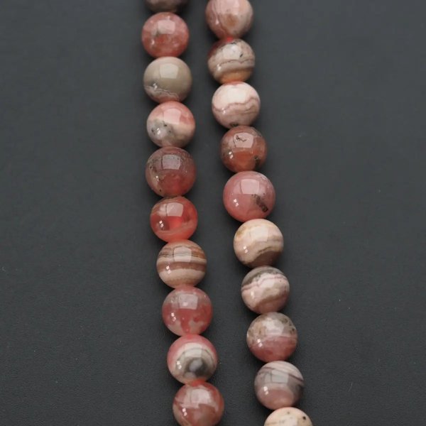 Rodochrozyt polerowany - kulki 6,7 mm (sznur)