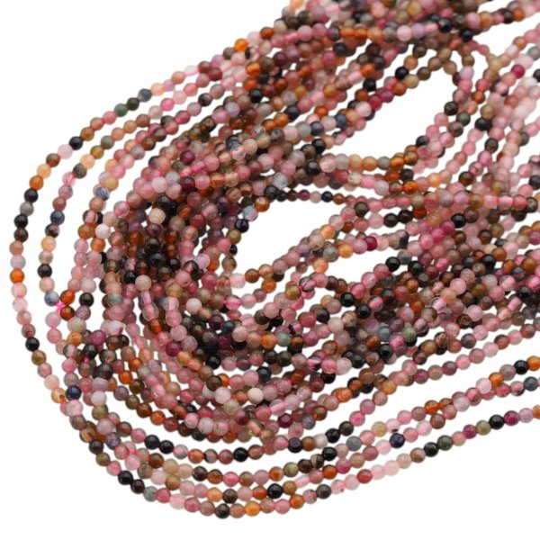 Turmalin kolorowy kulka 2-2,5 mm (sznur)