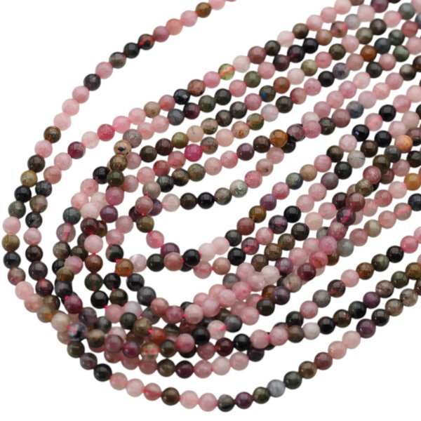 Turmalin Kolorowy - kulki 4 mm (sznur)