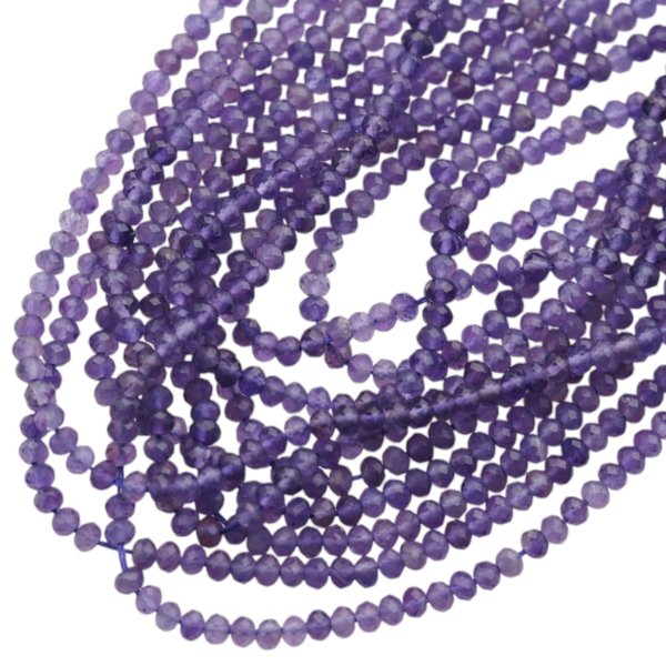Ametyst fasetowane oponki 3x2 mm (sznur)