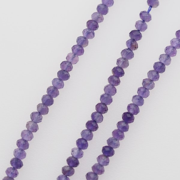Ametyst fasetowane oponki 3x2 mm (sznur)