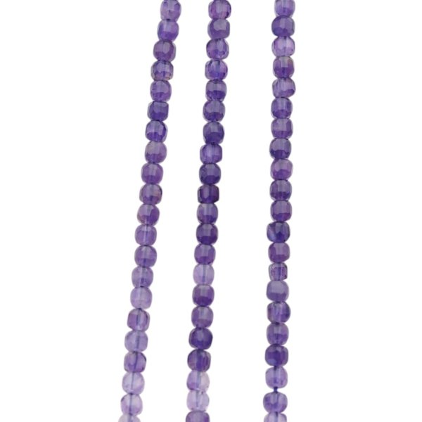 Ametyst fasetowany - kostki 3,5 mm (sznur)