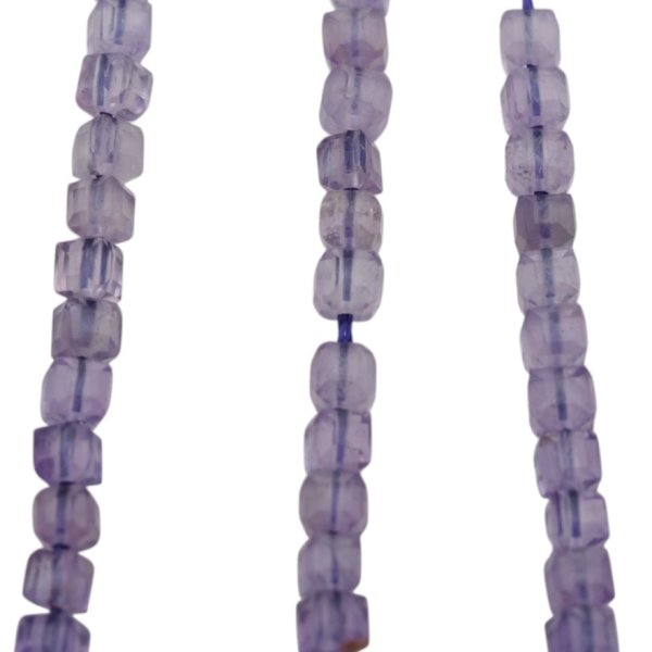 Ametyst fasetowany - kostki 3,5 mm (sznur)