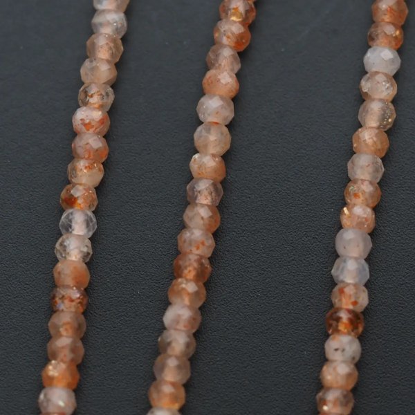 Kamień Słoneczny Fasetowany oponka 3x2 mm (sznur)