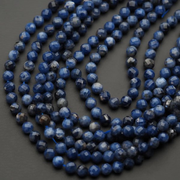 Sodalit Fasetowany kulki 6mm (sznur) 