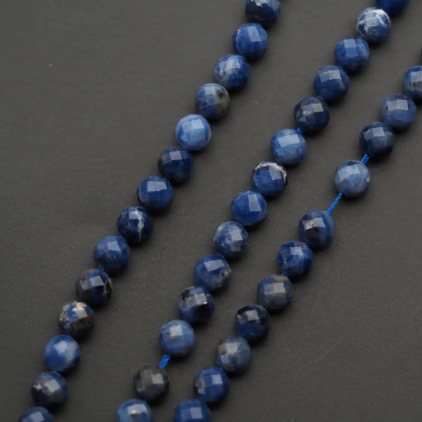 Sodalit Fasetowany kulki 6mm (sznur) 