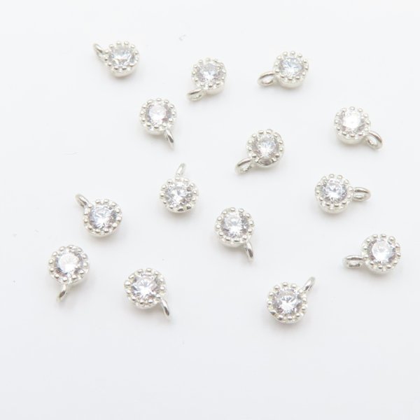 Srebro Ag  - wisiorek z Cyrkonią