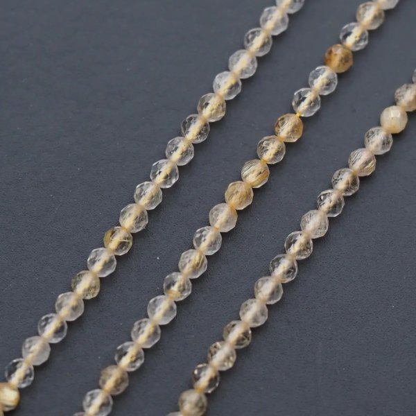 Kwarc rutylowy ze złotą nitką kula 2,7 mm (sznur)