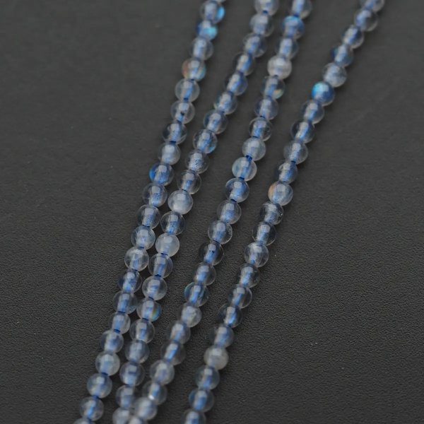 Labradoryt polerowany - kulki 2 mm (sznur)