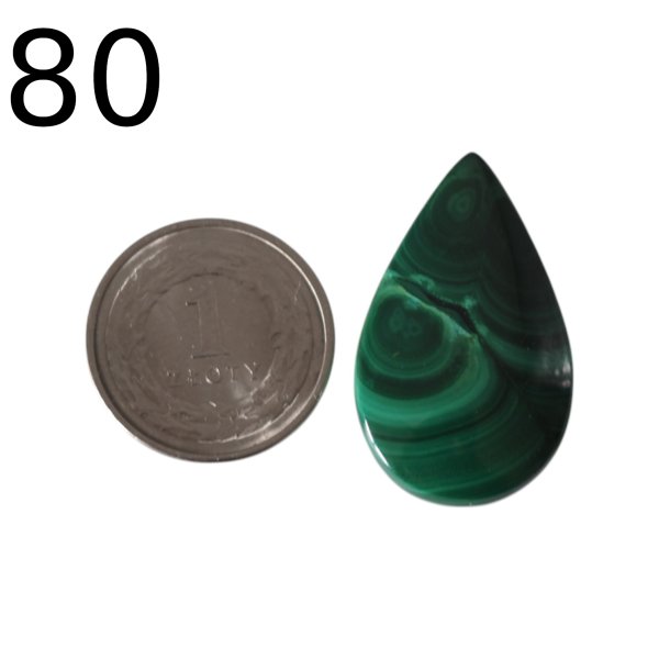 Malachit 32,5-33,5x19-20x6-6,5 mm łza (różne kamienie do wyboru)