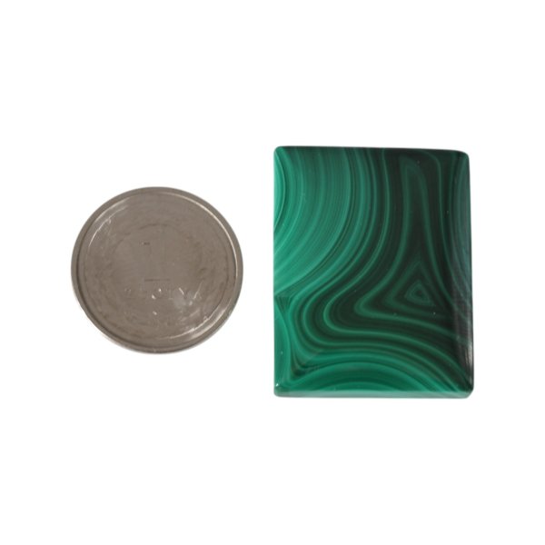 Malachit 33x26x8 mm prostokąt