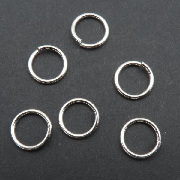 Srebro Ag - kółko otwarte 10mm (drut 1,2mm)