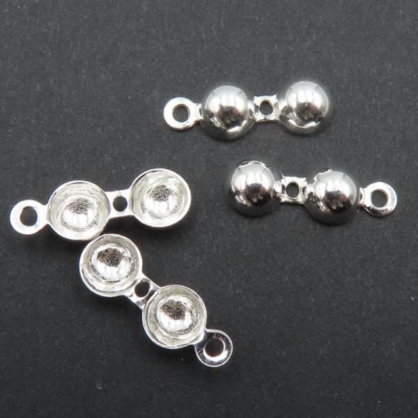 Srebro Ag - łapaczki duże kulka 14x5mm(para)  