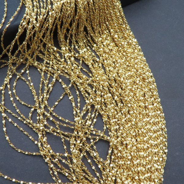 Łańcuszek - srebro złocone 40cm