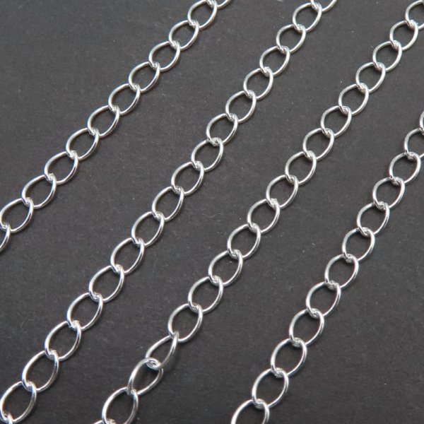 Srebro Ag  - Łańcuch oczka 3,5x2,6mm (10cm)