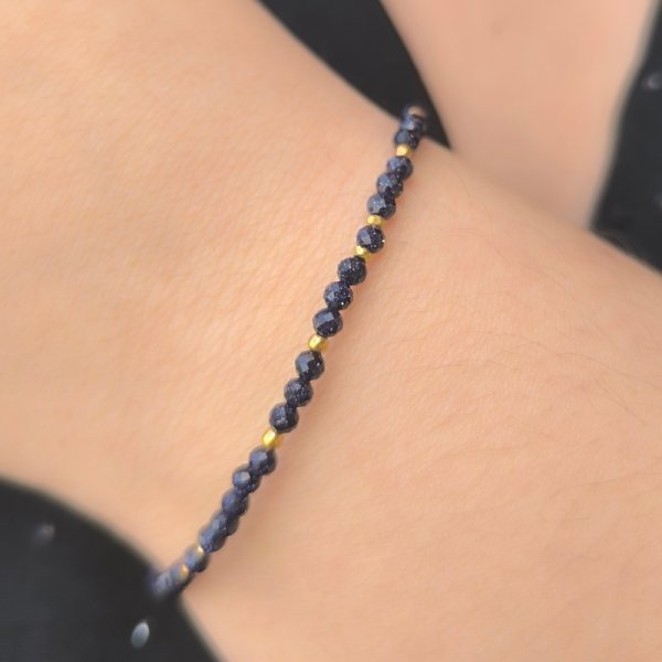 Noc Kairu i Hematyt w srebrze złoconym - naszyjnik i bransoletka