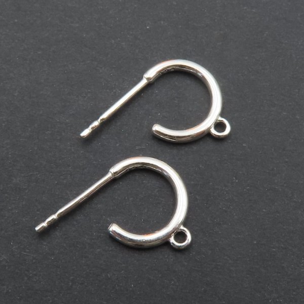 Srebro Ag - bigle 10mm (para)