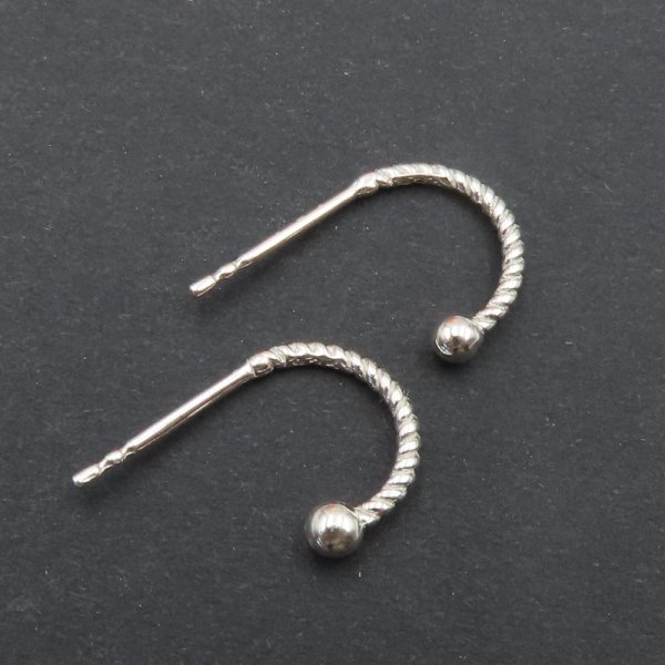 Srebro Ag - bigle 10mm (para)