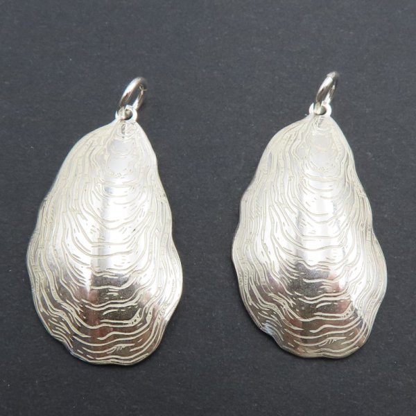 Srebro Ag - zawieszka muszla wypukła 28x15,8mm
