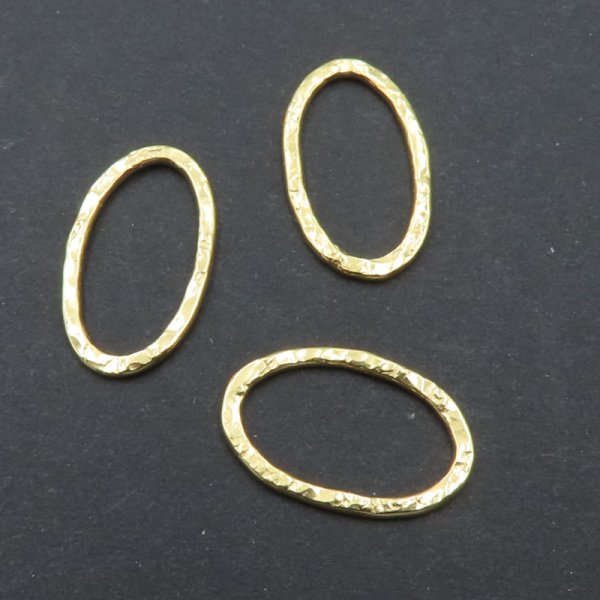 Srebro Ag złocone - młotkowany element ozdobny 18,4x11,5mm