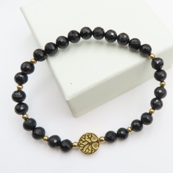 Turmalin i Hematyt - bransoletka