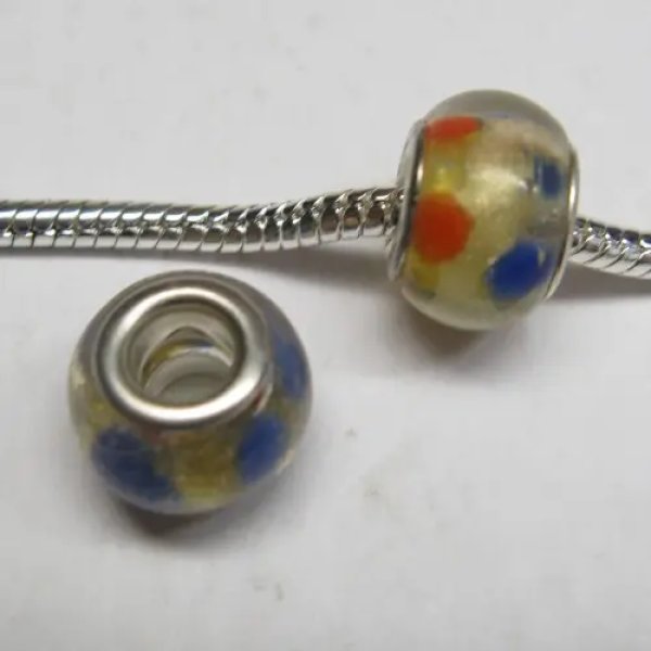 Metalowy element ozdobny - kolorowa przekładka 13x9 mm