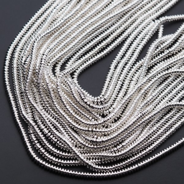 Hematyt dysk 3x1 mm srebrny (sznur)