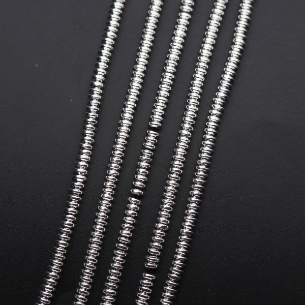 Hematyt dysk 3x1 mm srebrny (sznur)