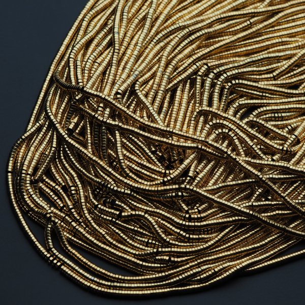 Hematyt złocony AU walce 3x1 mm (sznur)