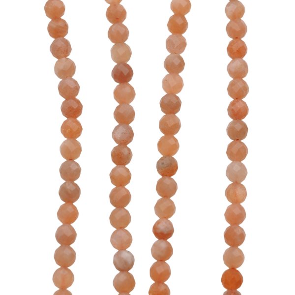 Kamień Słoneczny Fasetowany kula 5 mm (sznur)