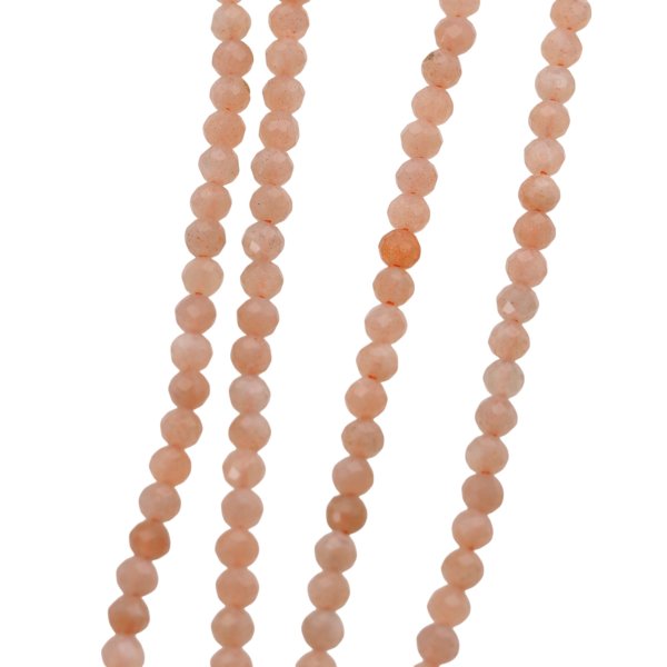 Kamień Słoneczny Fasetowany kula 3mm (sznur)