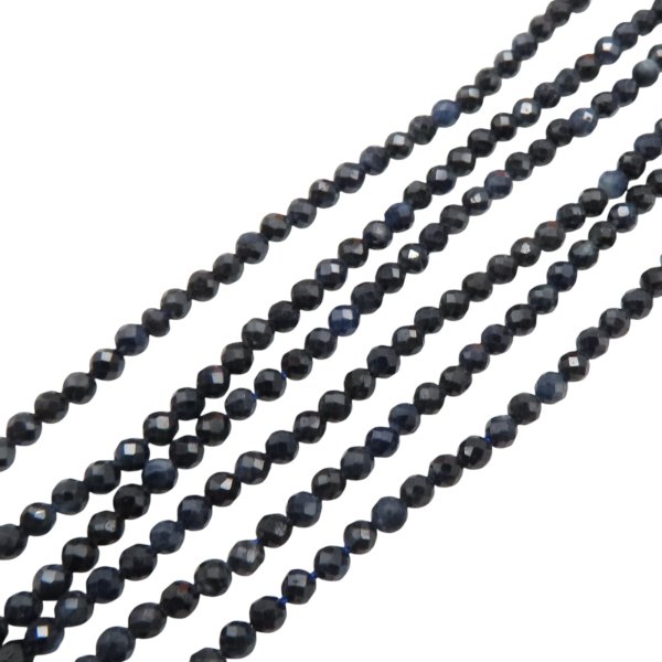 Szafir fasetowane kulki 2 mm – sznur ok. 38 cm