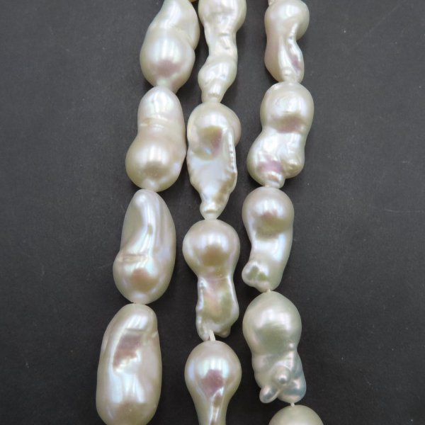 Perły Naturalne Hodowane białe barok nr 376 (sznur)