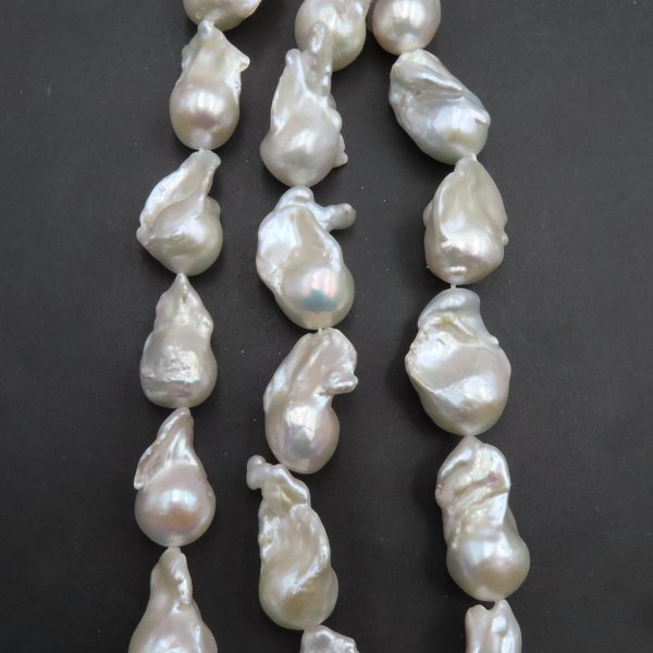 Perły Naturalne Hodowane białe barok nr 377 (sznur)