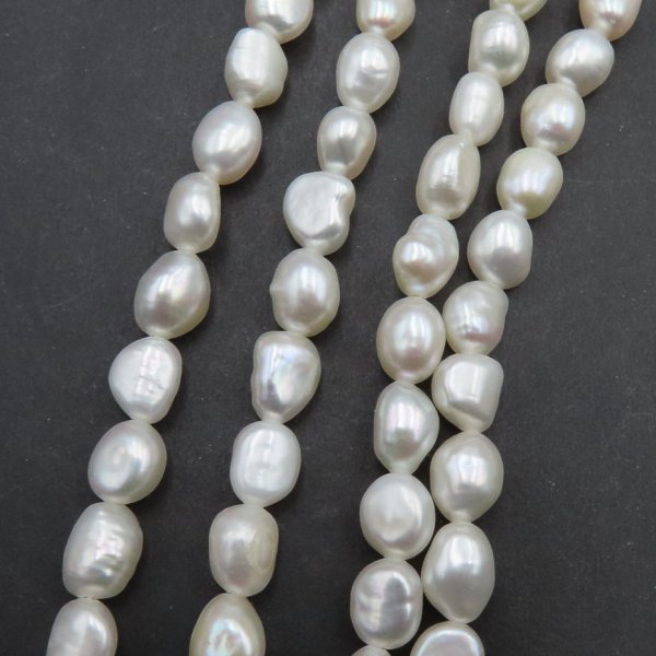 Perły Naturalne Hodowane białe 6-7 nr 386 mm (sznur)