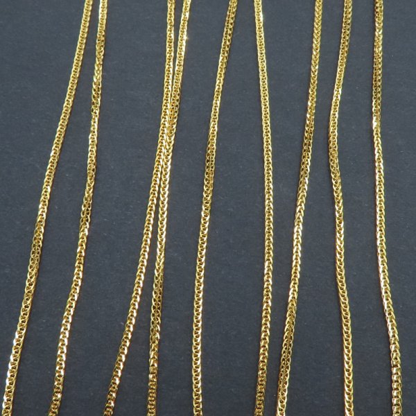 Srebro Ag Złocone  - Łańcuch 1,2x07mm (1metr)